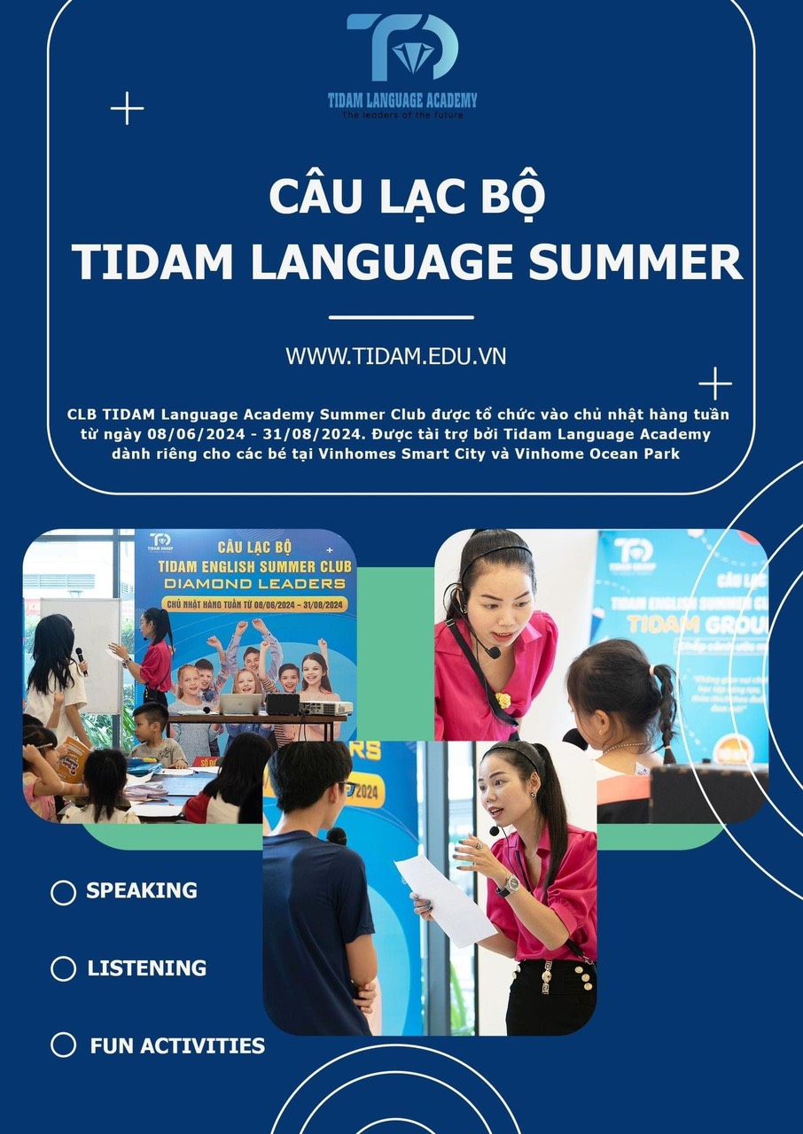 CLB TIDAM Language Academy Summer Club – Mùa Hè Sôi Động